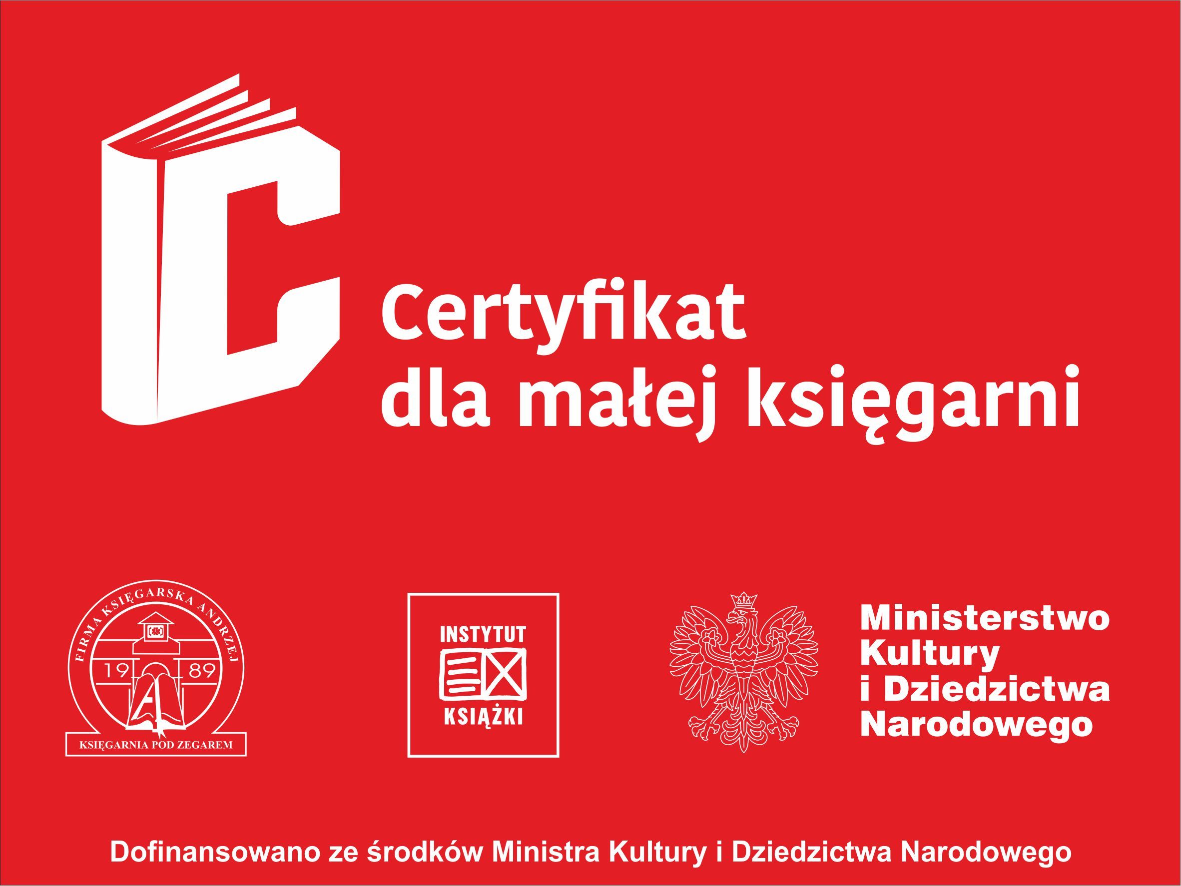 Certyfikat dla małej księgarni